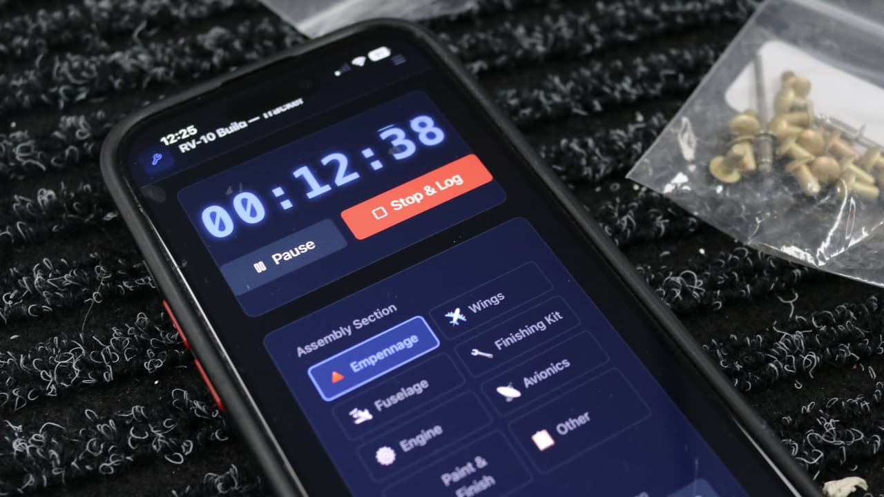Build session timer for experimental aircraft — BenchLog
